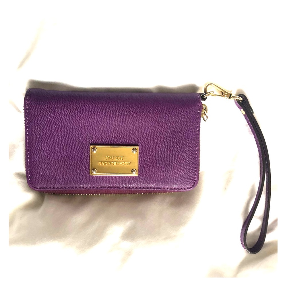 Purple Michael Kors Wristlet Wallet